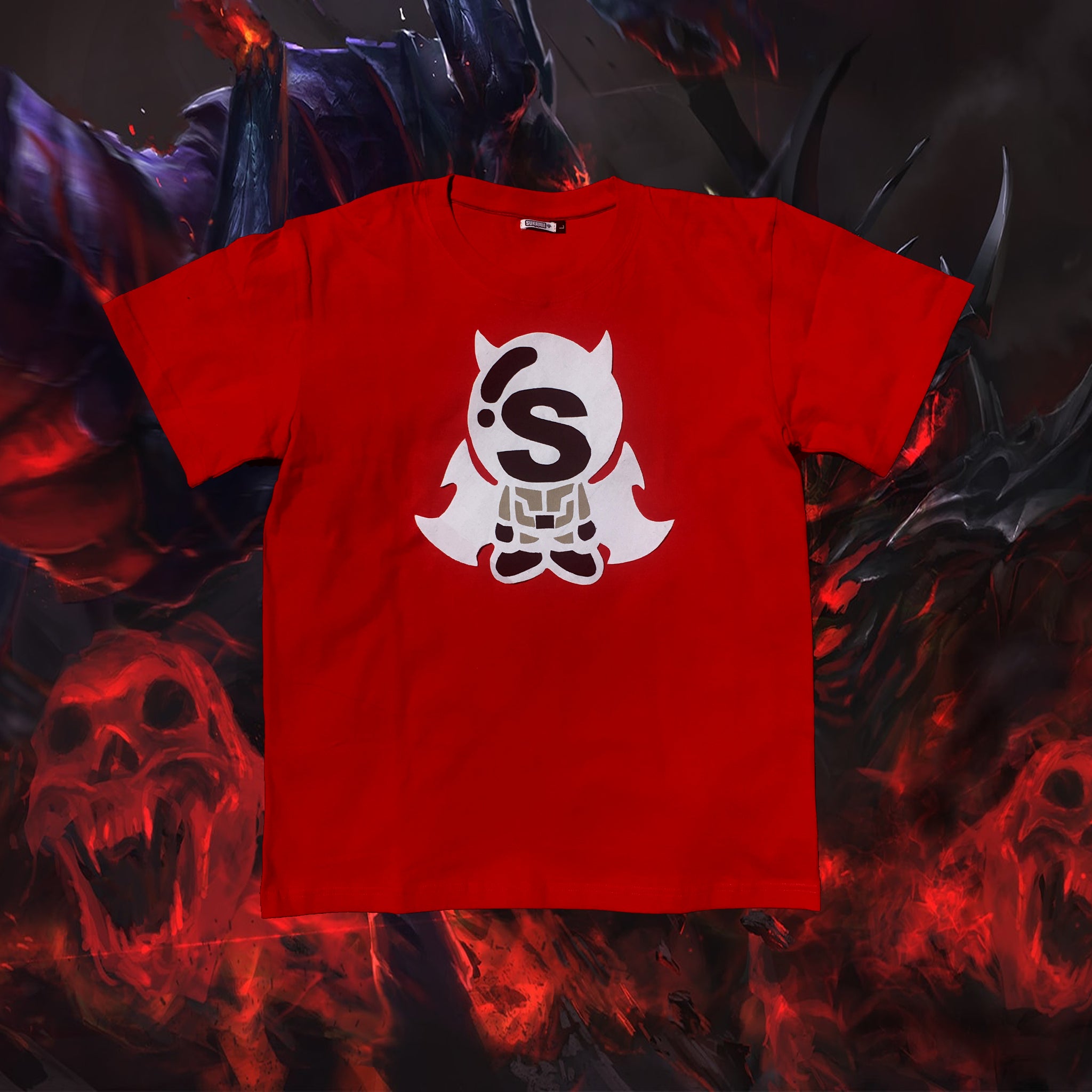 Red Demon Astronaut T Shirt