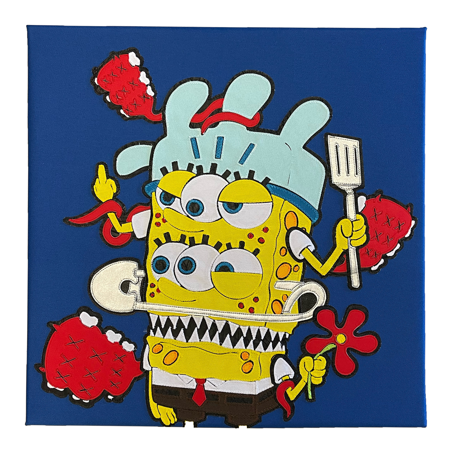 Glove Head Fabric Art