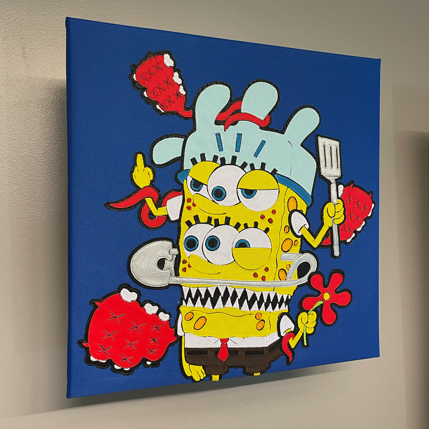 Glove Head Fabric Art