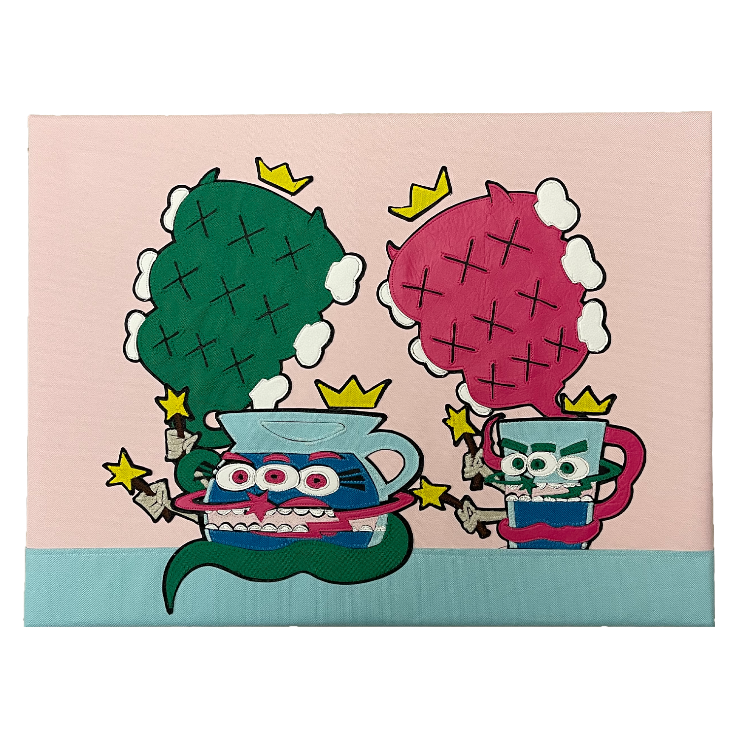 Fairy God Cups Fabric Art