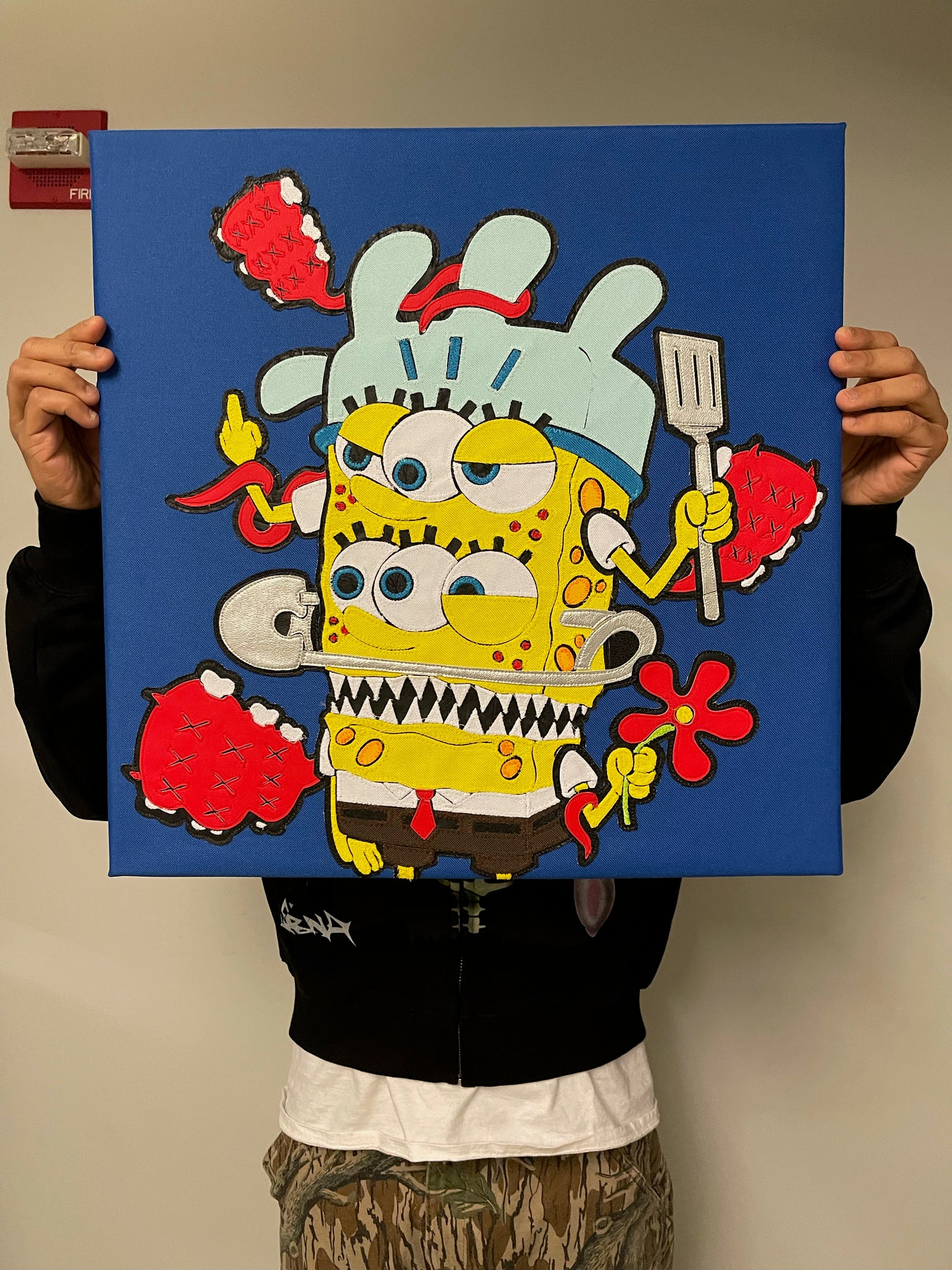 Glove Head Fabric Art