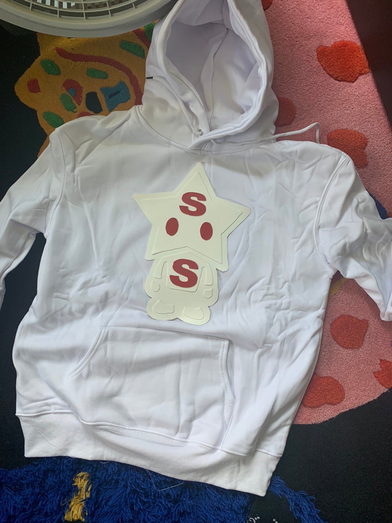 white leather starboy hoodie