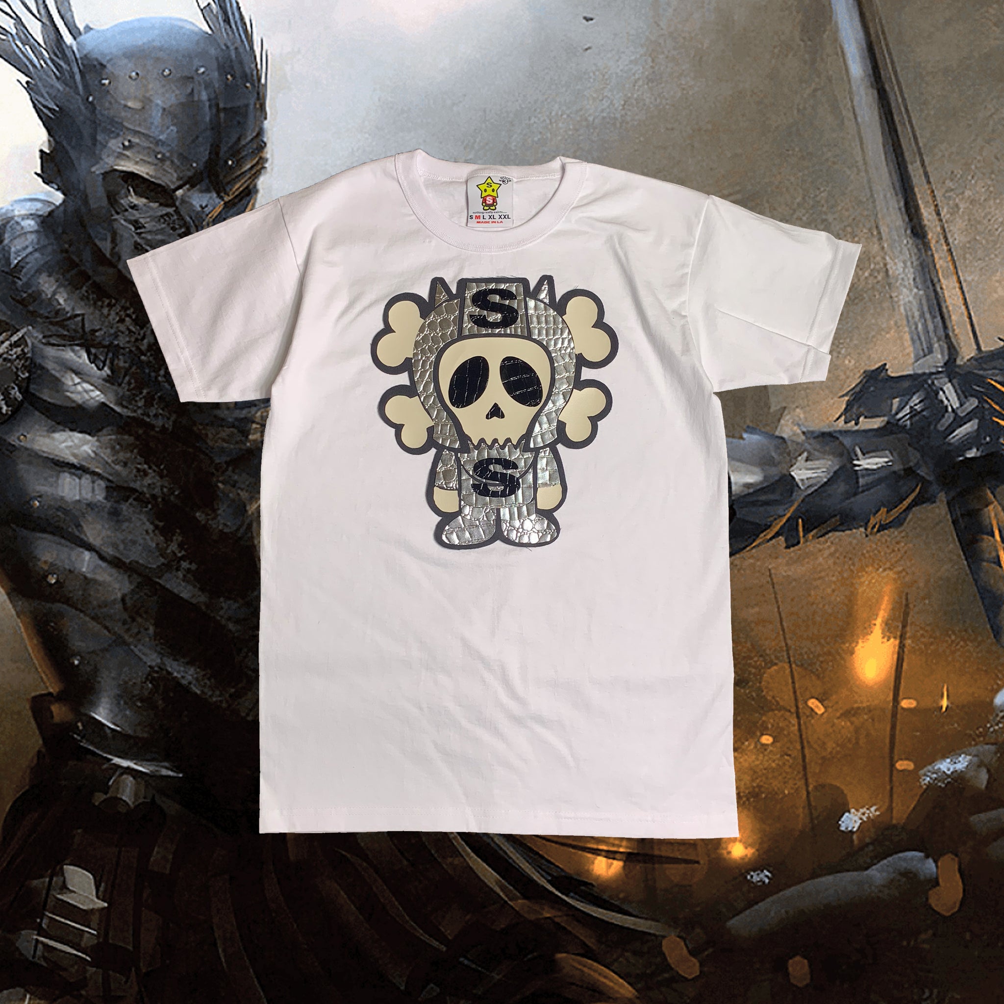 Shiny Armor Skull Tshirt