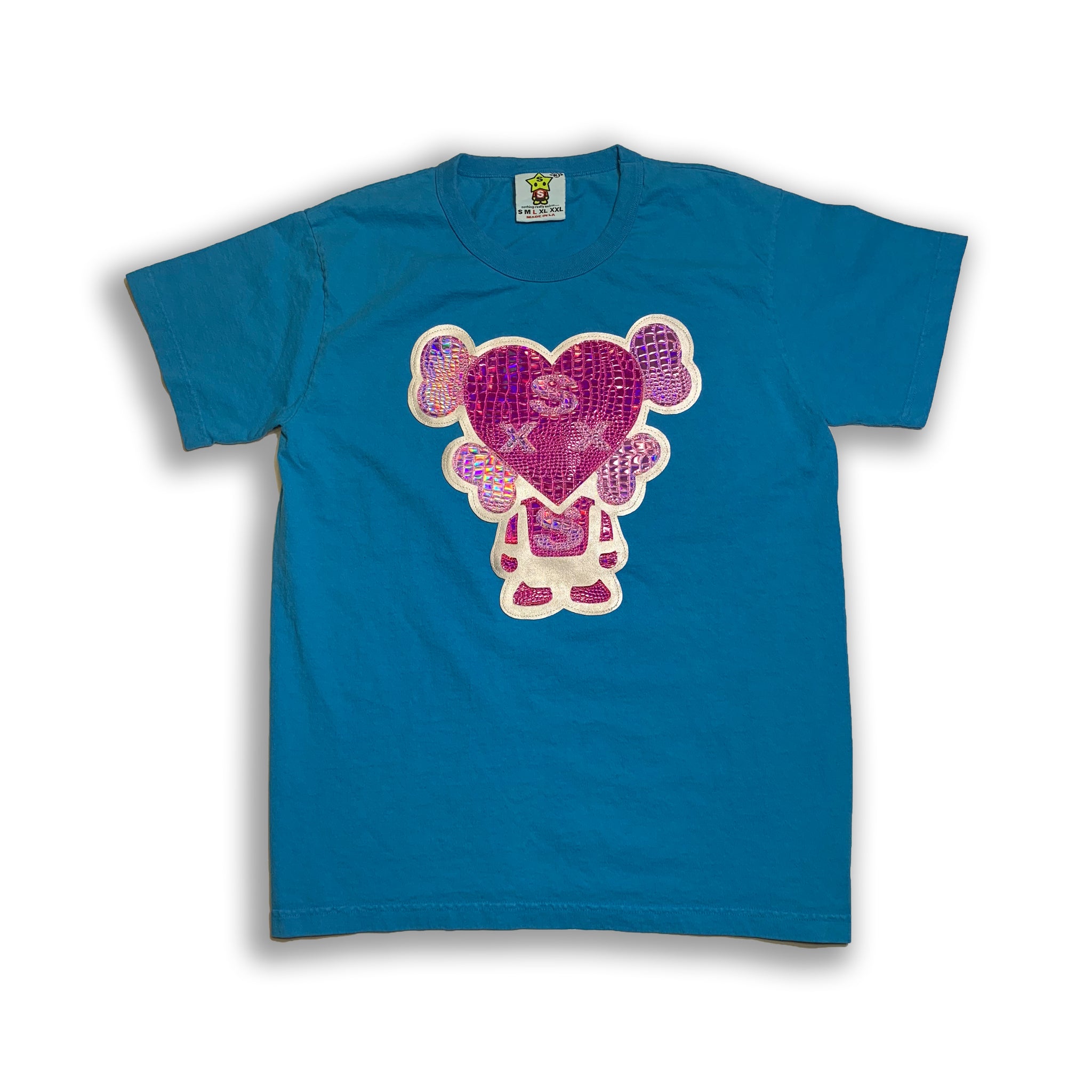 Holographic HeartBoy T-shirt Blue